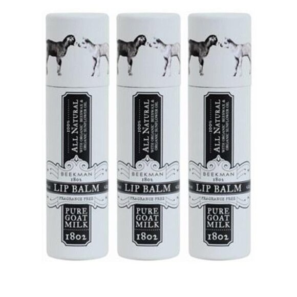 COPY - Beekman 1802 Pure Goat Milk Lip Balm Trio FRAGRANCE FREE - YOU WILL RECE… - Picture 1 of 4